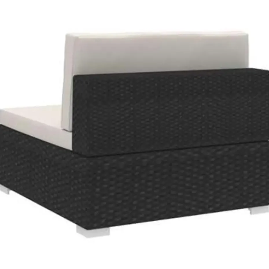 vidaXL - Bankset - Zwart - Poly rattan