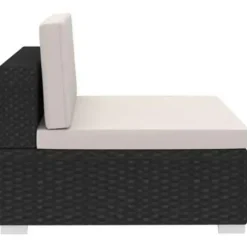 vidaXL - Bankset - Zwart - Poly rattan