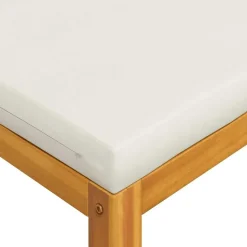 vidaXL - Bankstel - Wit - Acaciahout - 2 stuks - Met kussens