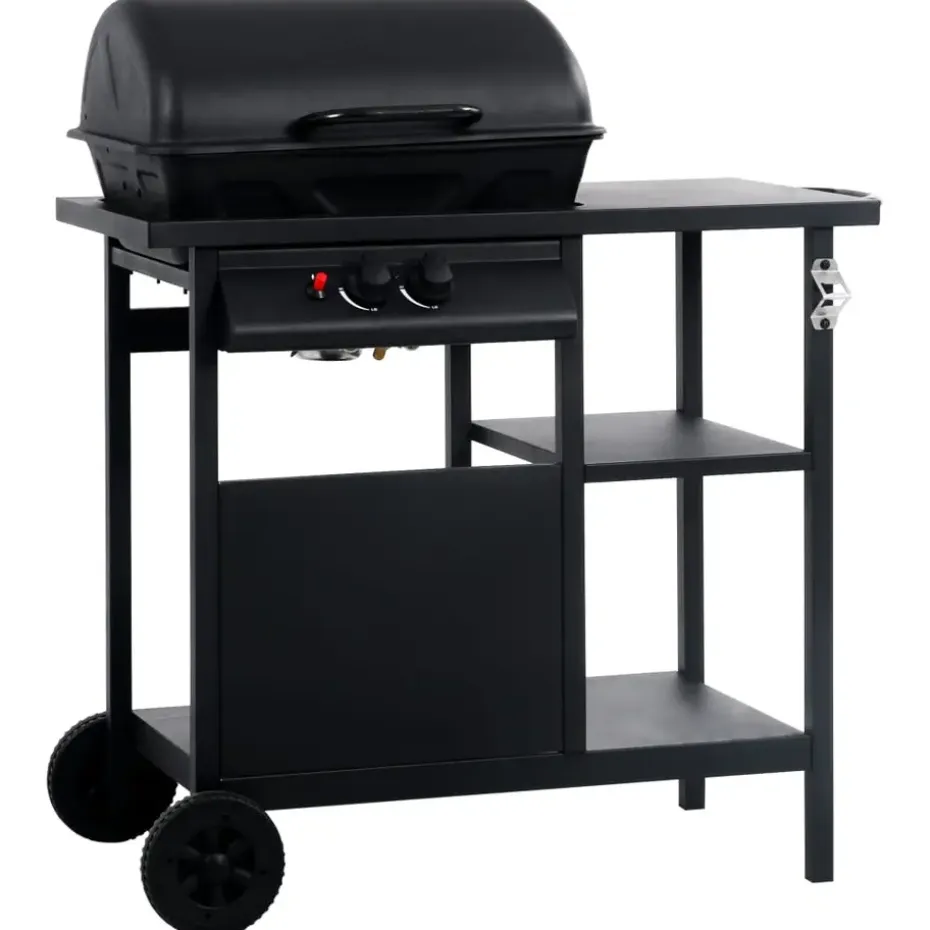 vidaXL - Barbecue - Zwart - Staal