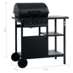 vidaXL - Barbecue - Zwart - Staal