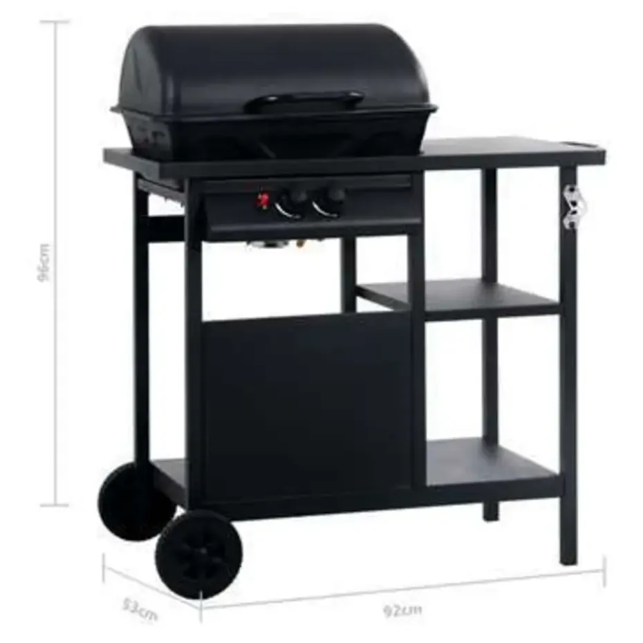 vidaXL - Barbecue - Zwart - Staal