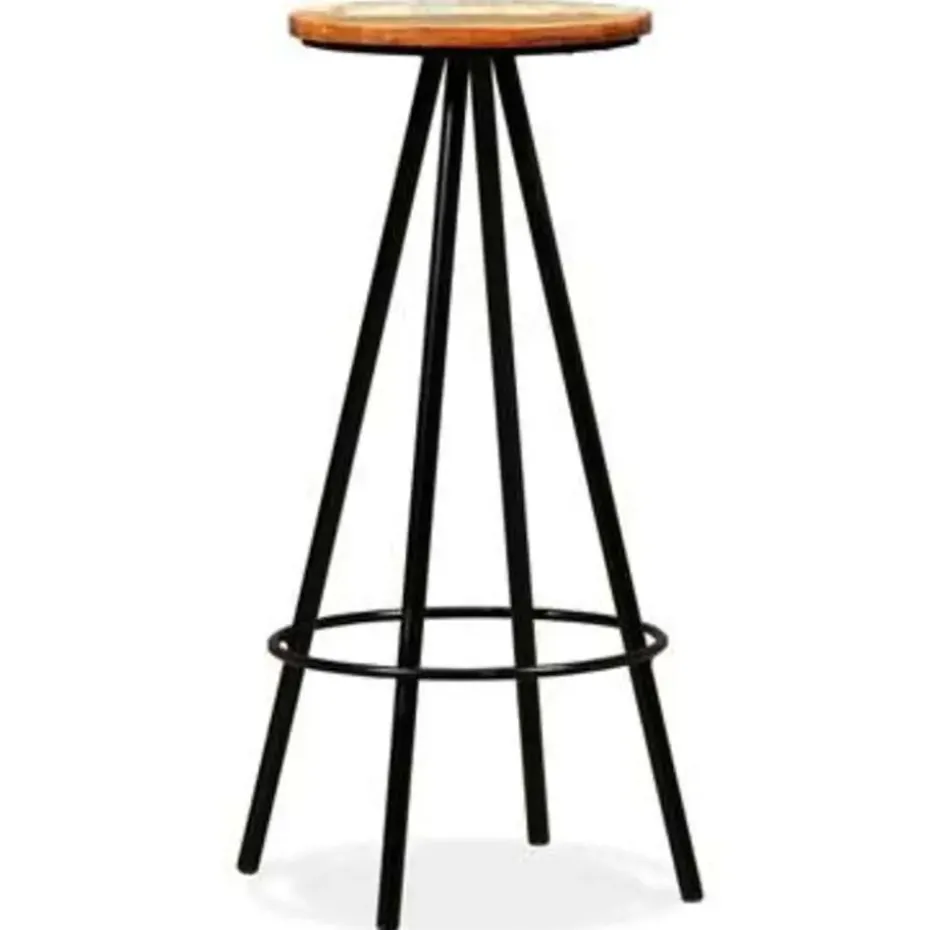 vidaXL - Barkruk - Bruin - Hout - 2 stuks