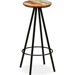 vidaXL - Barkruk - Bruin - Hout - 2 stuks