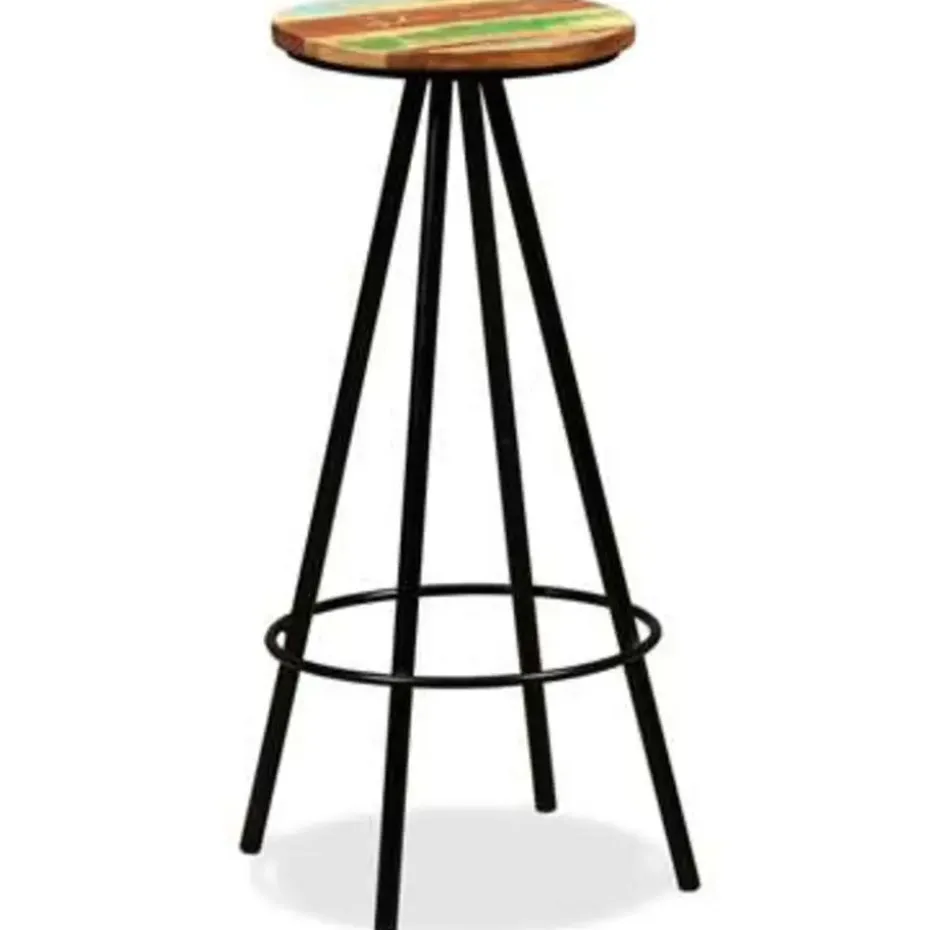 vidaXL - Barkruk - Bruin - Hout - 2 stuks