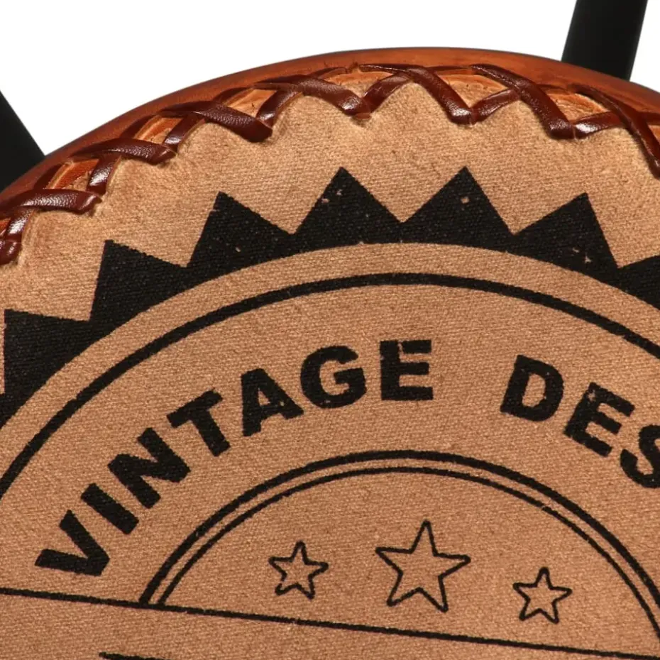 vidaXL - Barkruk - Bruin - Leer - 2 stuks