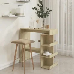 vidaXL - Bartafel - Bruin - Bewerkt hout