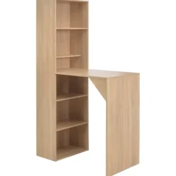 vidaXL - Bartafel - Bruin - Bewerkt hout