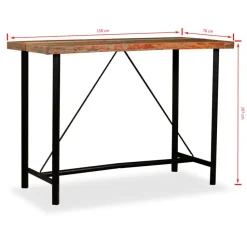 vidaXL - Bartafel - Bruin - Hout - 150 x 70 x 107 cm