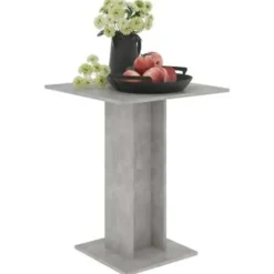 vidaXL - Bartafel - Grijs - Bewerkt hout