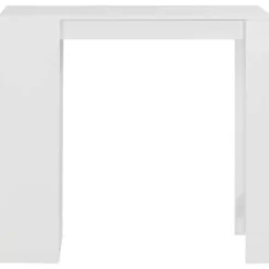 vidaXL - Bartafel - Wit - Bewerkt hout