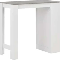 vidaXL - Bartafel - Wit - Bewerkt hout