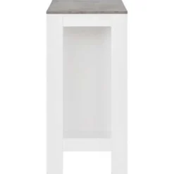 vidaXL - Bartafel - Wit - Bewerkt hout