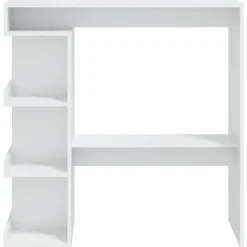 vidaXL - Bartafel - Wit - Bewerkt hout