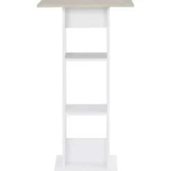 vidaXL - Bartafel - Wit - Bewerkt hout