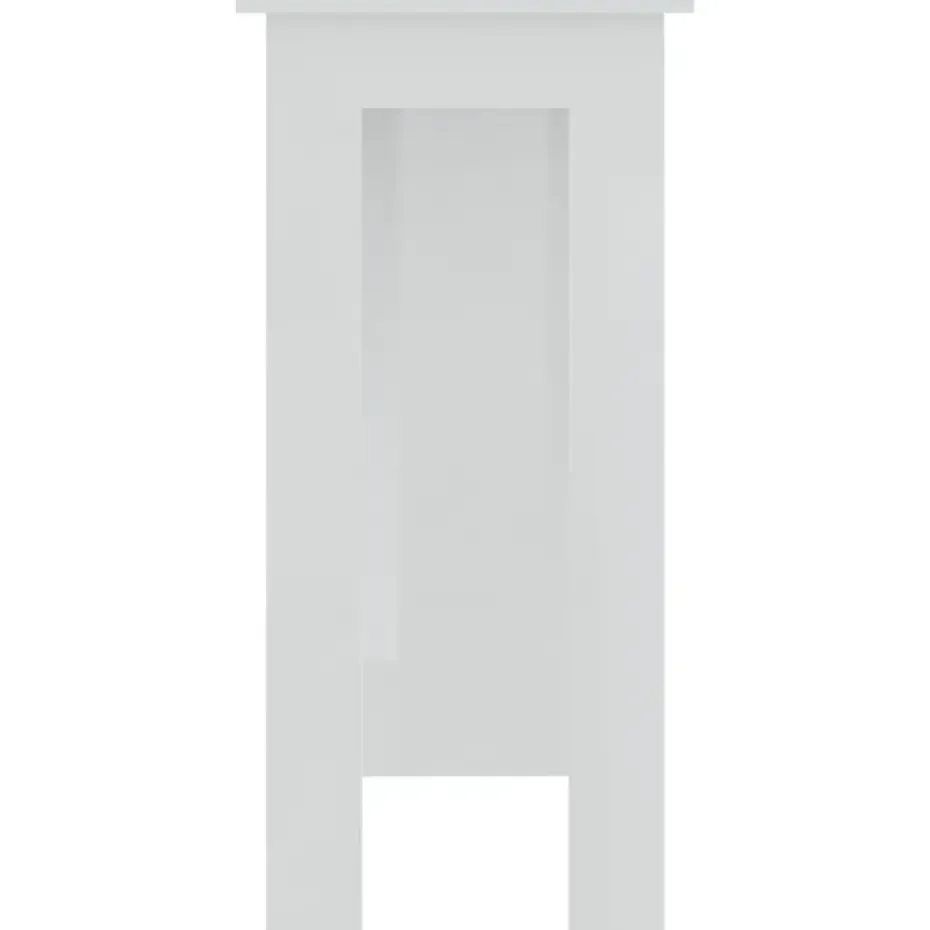 vidaXL - Bartafel - Wit - Bewerkt hout