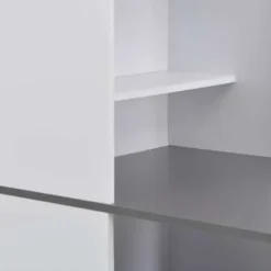 vidaXL - Bartafel - Wit - Bewerkt hout