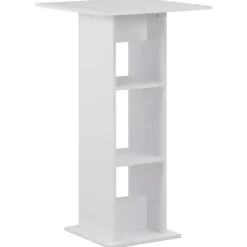 vidaXL - Bartafel - Wit - Bewerkt hout