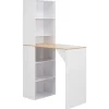 vidaXL - Bartafel - Wit - Bewerkt hout