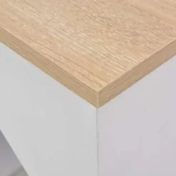 vidaXL - Bartafel - Wit - Bewerkt hout