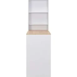 vidaXL - Bartafel - Wit - Bewerkt hout