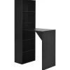 vidaXL - Bartafel - Zwart - Bewerkt hout