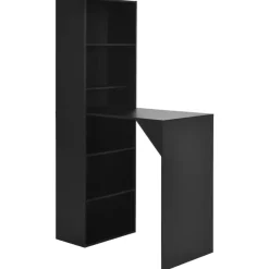 vidaXL - Bartafel - Zwart - Bewerkt hout