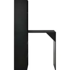 vidaXL - Bartafel - Zwart - Bewerkt hout