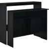 vidaXL - Bartafel - Zwart - Bewerkt hout