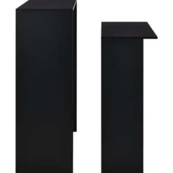 vidaXL - Bartafel - Zwart - Bewerkt hout