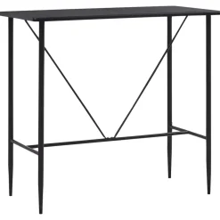 vidaXL - Bartafel - Zwart - MDF
