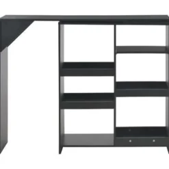 vidaXL - Bartafel - Zwart - Bewerkt hout