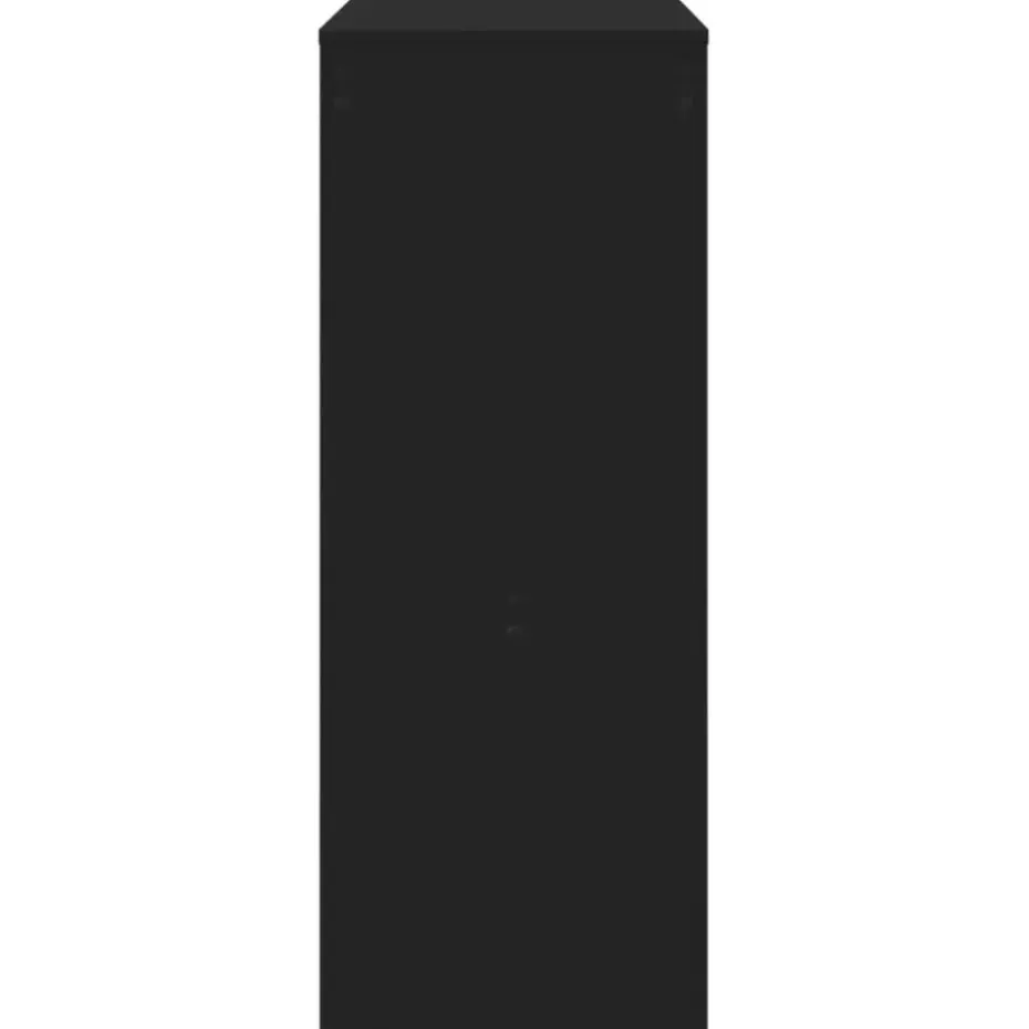 vidaXL - Bartafel met opbergruimte - Zwart - Bewerkt hout - 90x43 cm