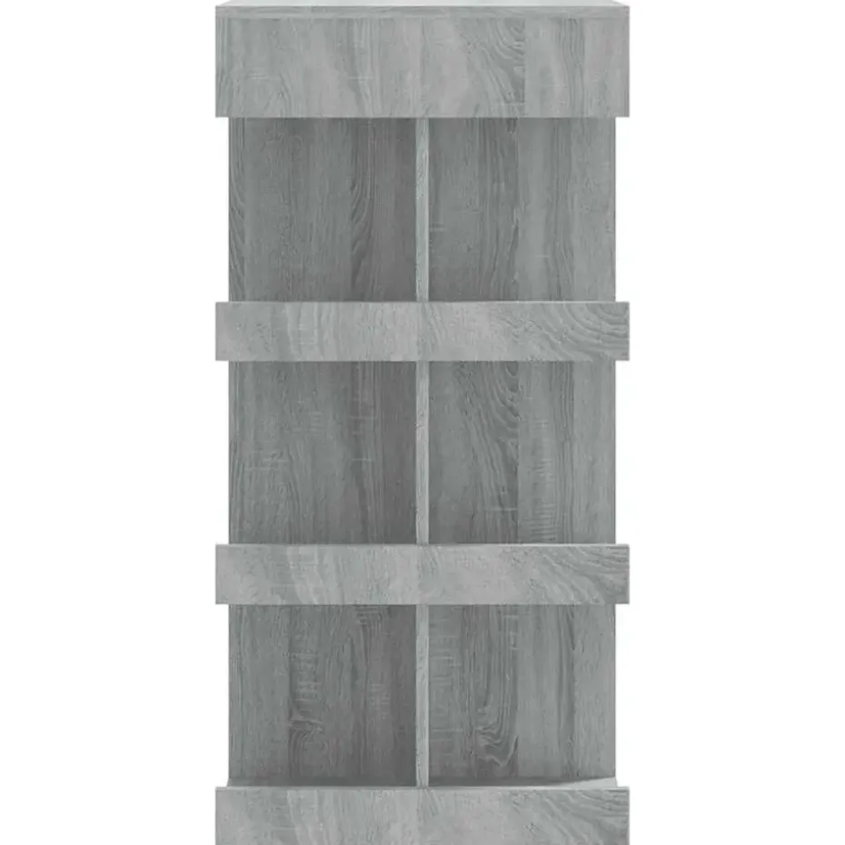 vidaXL - Bartafel met schappen - Grijs sonoma eiken - Bewerkt hout - 100x50 cm