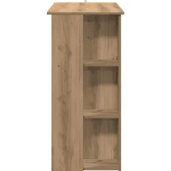 vidaXL - Bartafel met schappen - Artisanaal eiken - Bewerkt hout - 102x50 cm