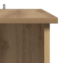 vidaXL - Bartafel met schappen - Artisanaal eiken - Bewerkt hout - 102x50 cm