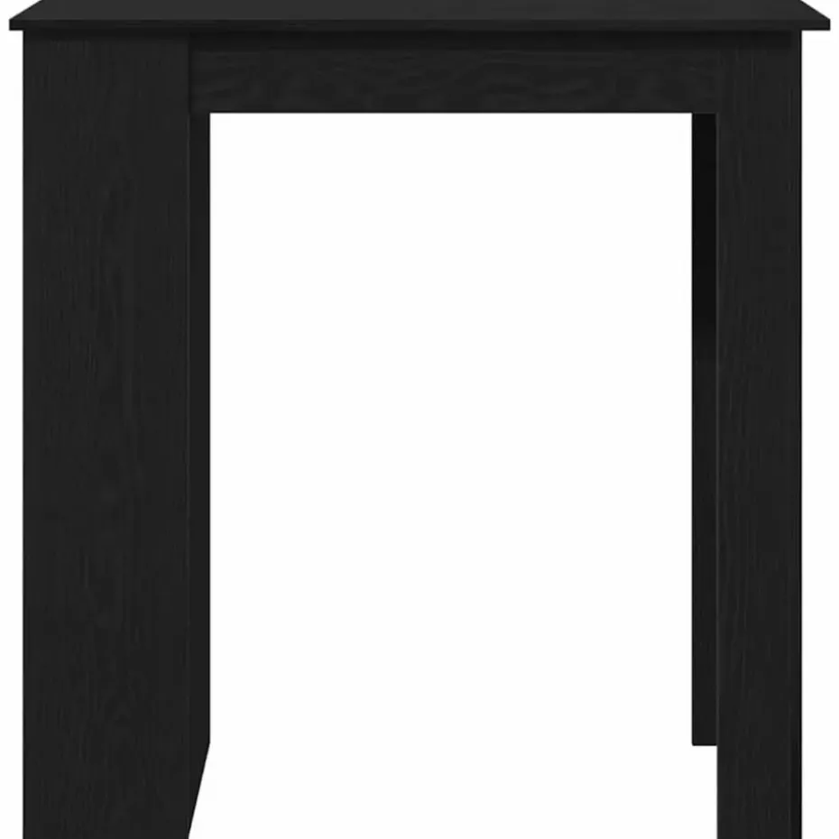 vidaXL - Bartafel met schappen - Zwart eiken - Bewerkt hout - 102x50 cm