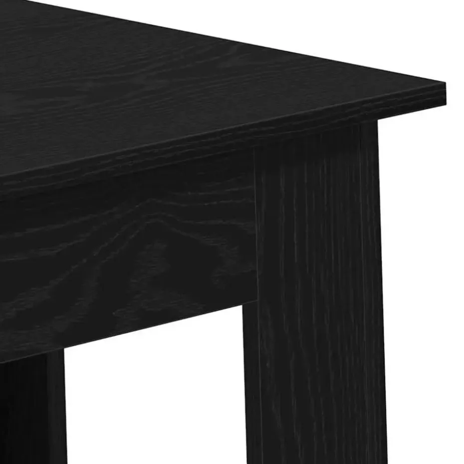 vidaXL - Bartafel met schappen - Zwart eiken - Bewerkt hout - 102x50 cm