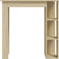 vidaXL - Bartafel met schappen - Sonoma eiken - Bewerkt hout - 102x50 cm