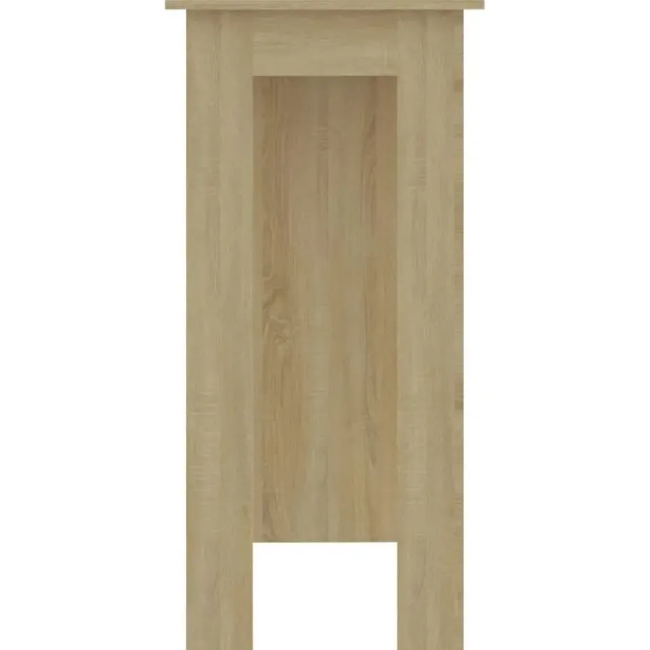 vidaXL - Bartafel met schappen - Sonoma eiken - Bewerkt hout - 102x50 cm