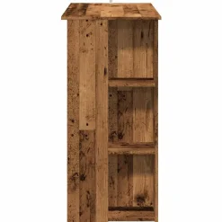 vidaXL - Bartafel met schappen - Oud hout - Bewerkt hout - 102x50 cm