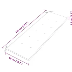 vidaXL - Batavia Tuinbank met beige kussen - Teakhout - 150x51.5x84 cm