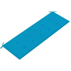 vidaXL - Batavia Tuinbank met blauw kussen - Teakhout - 150x51.5x84 cm