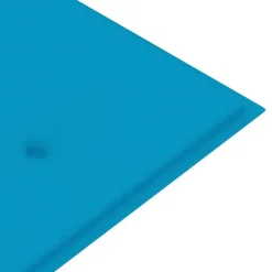 vidaXL - Batavia Tuinbank met blauw kussen - Teakhout - 150x51.5x84 cm