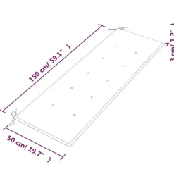 vidaXL - Batavia Tuinbank met blauw kussen - Teakhout - 150x51.5x84 cm