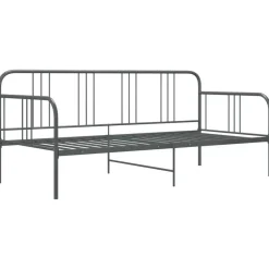 vidaXL - Bed - Grijs - Metaal - 90 x 200 cm