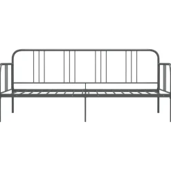 vidaXL - Bed - Grijs - Metaal - 90 x 200 cm