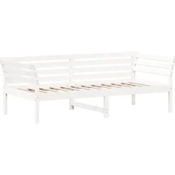 vidaXL - Bed - Wit - Grenenhout - 90 x 200 cm - Zonder matras