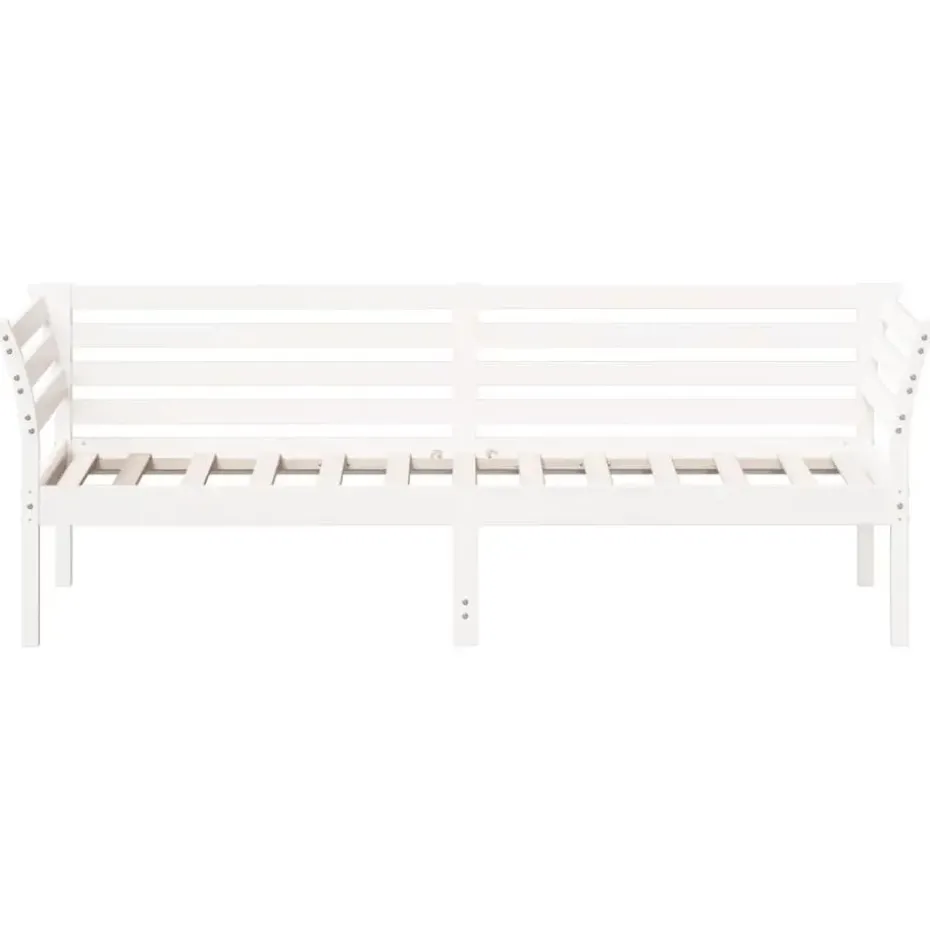 vidaXL - Bed - Wit - Grenenhout - 90 x 200 cm - Zonder matras