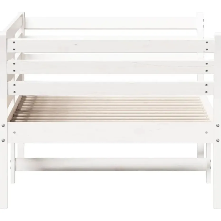 vidaXL - Bed - Wit - Grenenhout - 90 x 200 cm - Zonder matras